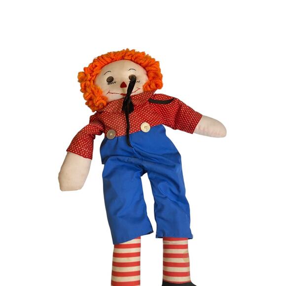 Vintage Handmade Spirit Raggedy Andy Doll 22" Creepy - Picture 2 of 8